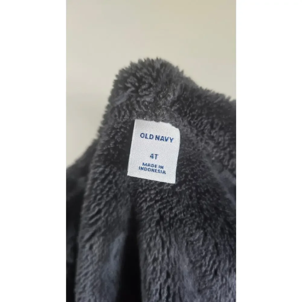 Old Navy Jacket Coat Pink and Grey With Pink Ears on Hood Size 4T